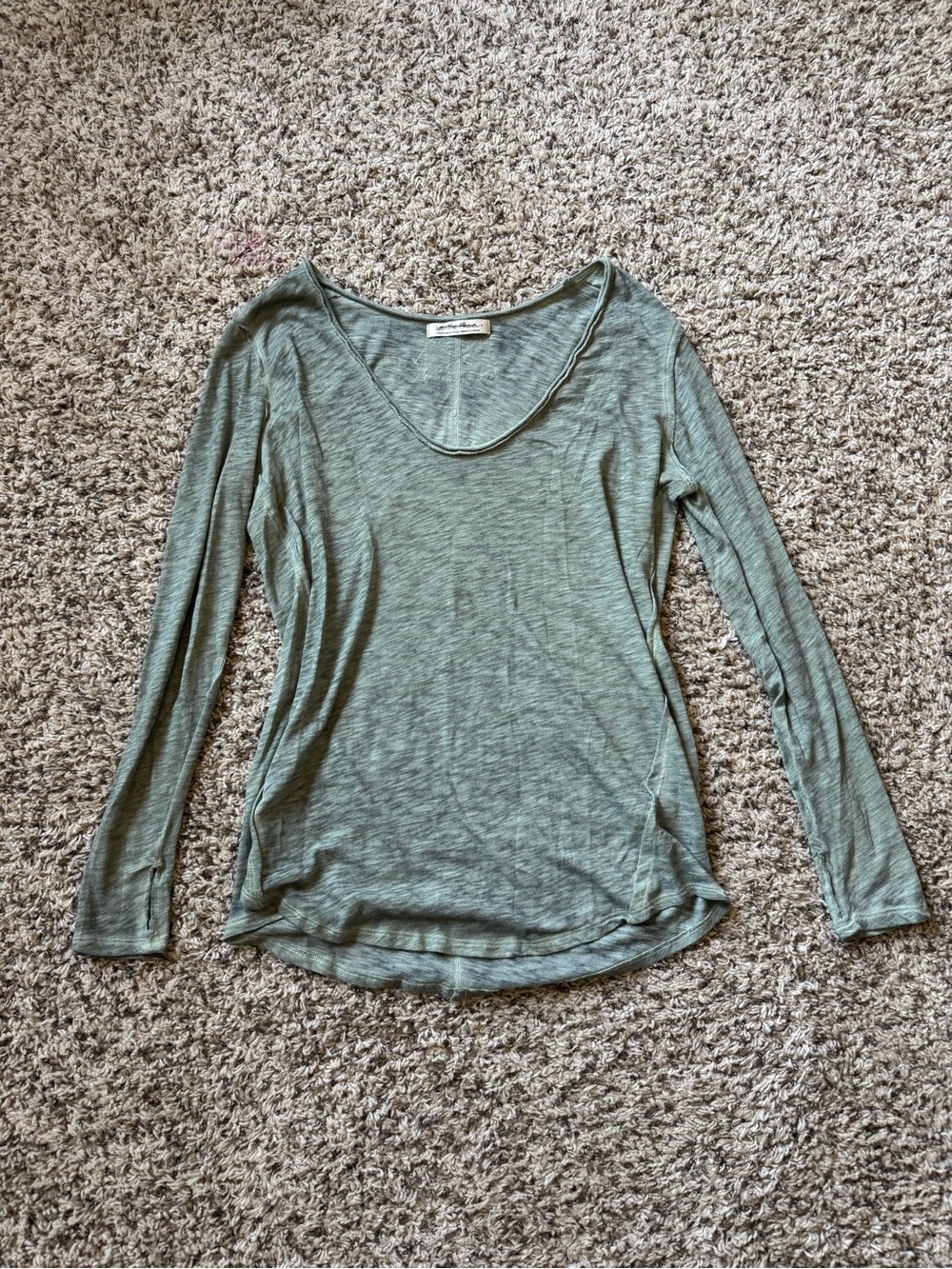 We the Free Green Long Sleeve Shirt